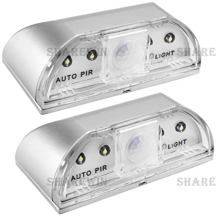 Custom Logo PIR Infrared IR Wireless Door Lock Lamp Auto Sensor Motion Detector, 4 LED Bulbs Keyhole Light