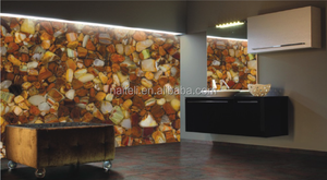 Acrylic Resin <strong>Pebble</strong> Artificial Cobble <strong>Stone</strong> Panel