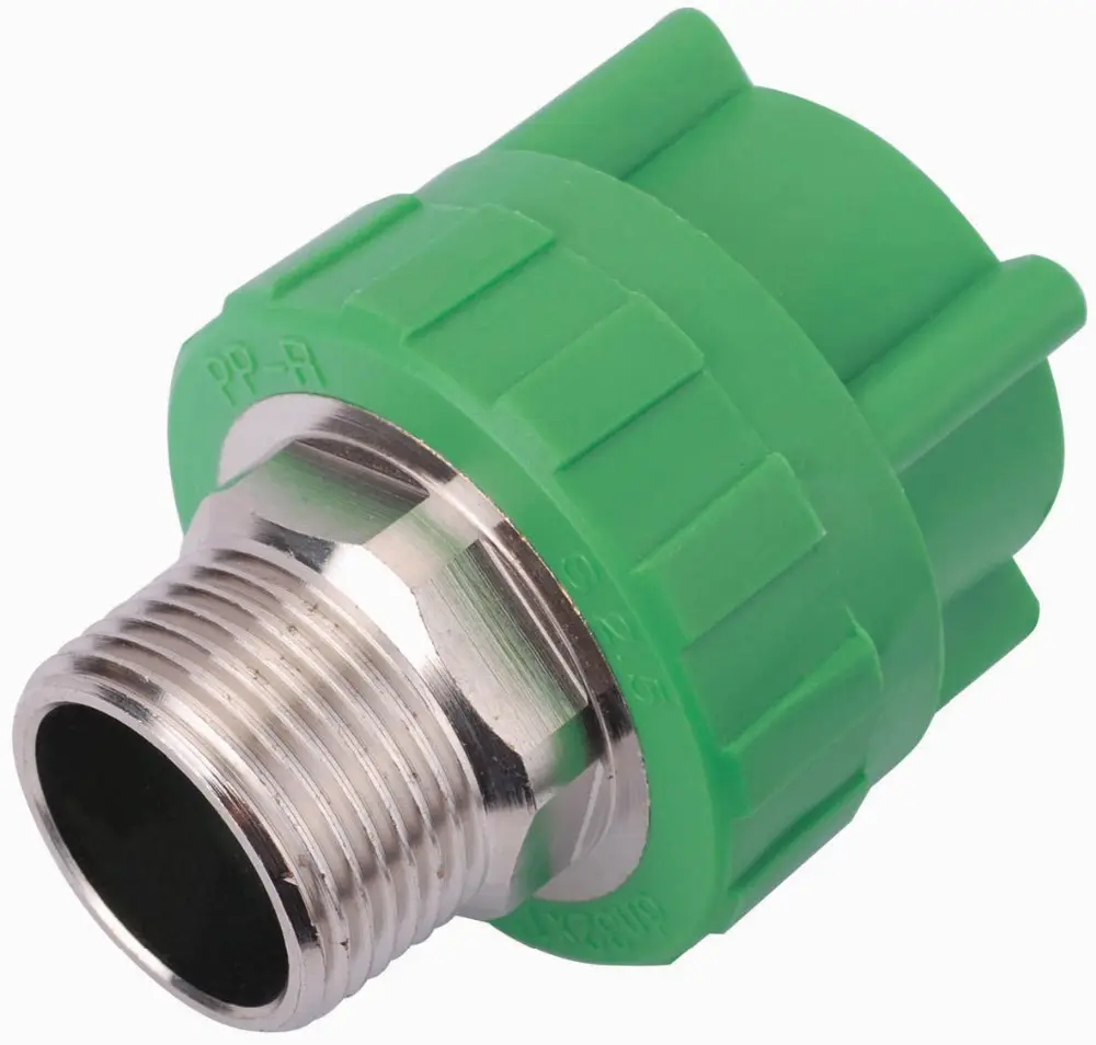 PPR pipes and fittings, Male thread coupling with brass