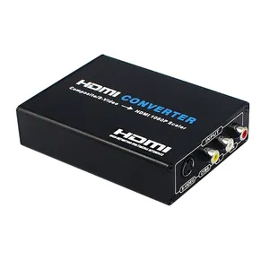 Componente RCA AV CVBS/S-Video a HDMI caja convertidora de video compatible con 720P/1080P