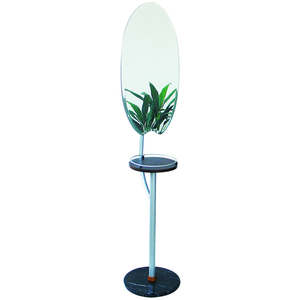S-Vorm Schoonheidsspiegel Melamine Gezicht Spaanplaat En Metalen Haken Vloer Dressing Spiegel - Product Image 5