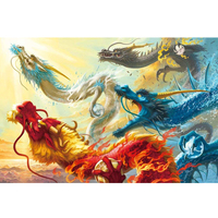 Kit de peinture au diamant 5D, plusieurs dragons orientaux, broderie au diamant en résine, peinture artisanale DIY, décoration intérieure, cadeau