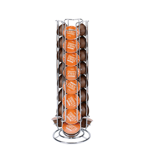ขายส่งในครัวเรือน Sliver Revolving เหล็กลวดโลหะกาแฟแคปซูลสำหรับจัดเก็บข้อมูล <span class=keywords><strong>24</strong></span> ฝัก - Product Image 1
