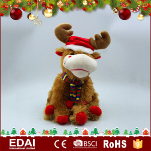 Nueva llegada Custom color Naughty musical renos de peluche juguete con bufanda de colores - Product Image 1