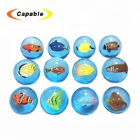 Soft Rubber Bouncy Balls, Marine Fish Toy, 45 mm