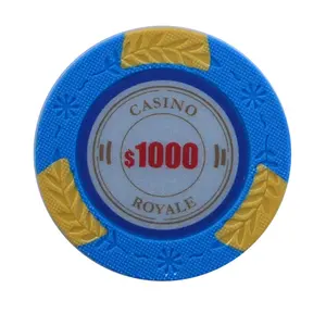 Casino royale 14g clay poker chips with customized values