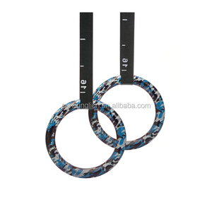 Entraîneurs de suspension en bois flexibles portables personnalisés pour l'entraînement physique et l'anneau de gymnastique d'haltérophilie pour la construction musculaire - Product Image 3