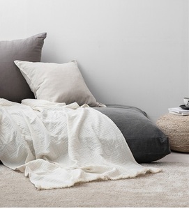 Szplh Siêu Mềm 4 Lớp Muslin Giường Chăn Người Lớn Trọng Lượng Nhẹ Cotton Hữu Cơ Chống Vi Khuẩn Bốn Mùa Ren Rắn - Product Image 5