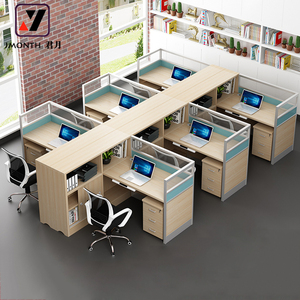 Hiện đại bền Modular văn phòng cubicle Workstation với bảng điều khiển bàn gỗ - Product Image 3