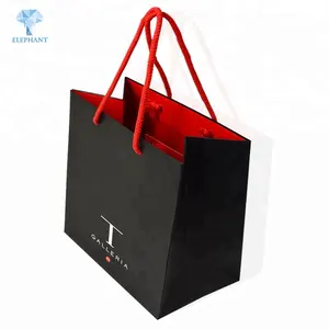 Logo imprimé luxe premium portable vin cadeau emballage sac en papier personnalisé