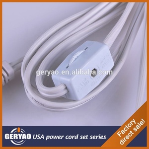 Canadá cabo de alimentação padrão Americano com borboleta clipe suporte da lâmpada E12, interruptor rotativo, plug de 2 pinos para cabo de alimentação de sal - Product Image 5