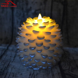 Battery Operated Flameless LED <strong>Pine</strong> Cone <strong>Candles</strong> for Christmas Home Decoration Plastic Packaging for Weddings and Diwali - Product Image 3