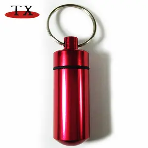 미니 비밀 돈 현금 보관함 알약 상자 의학 캡슐 알루미늄 Keychain