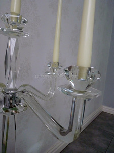 5 Cánh Tay Hot Bán Thanh Lịch Nến Đám Cưới Centerpieces, Pha Lê Cao Đèn Nến Đám Cưới MH-ZT0072 - Product Image 2