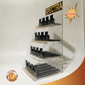 Présentoir de rouge à lèvres transparent personnalisé comptoir de bouteille présentoir 3 niveaux acrylique présentoir cosmétique comptoir d'affichage cosmétique - Product Image 2