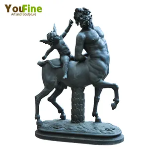 Classica Bronzo Centaur Chiron Statua Greca