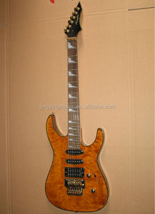 AFR-90 transparente amarillo color chapa de madera de arce flameado guitarra eléctrica de encargo - Product Image 2