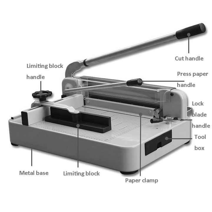 868A4 Hand Operated Office Guillotine Paper Cutting Machine