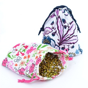 Túi Bao Bì Trang Sức 10X12Cm Túi Đay Vải Bố Quà Tặng Giáng Sinh Túi Dây Rút Vải Lanh Cotton Phong Cách Trung Quốc - Product Image 4