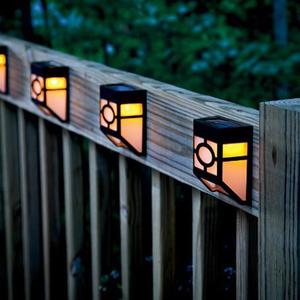 Lampadaire solaire solaire extérieure imperméable de mur de barrière de LED panneau lampe solaire jardin lumières