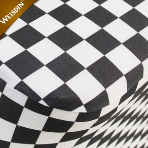 bán buôn trắng và màu đen kẻ sọc <span class=keywords><strong>lycra</strong></span> đàn hồi spandex in ghế bìa cho bữa tiệc ghế - Product Image 5