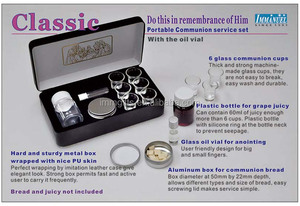 Juego de Artículos de Comunión Portátiles, Práctico Suministro para Iglesia, 6 Copas - Product Image 4