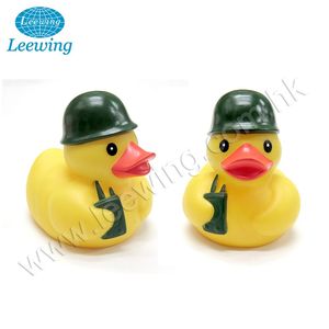 Trẻ Em An Toàn Giáo Dục Đồ Chơi Tắm Cho Trẻ Em PVC Phthalate Miễn Phí Vinyl Soldier Army Uniform Custom Logo In Vịt Cao Su - Product Image 3
