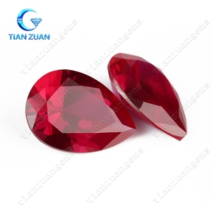 5 # אודם סינטטי לחתוך אגס יהלומים-דם יונה או קורונדום - Product Image 5