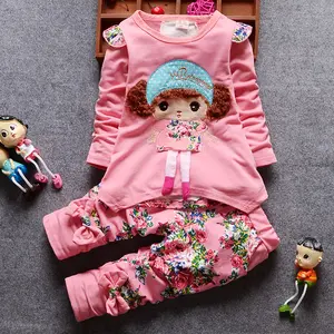 Okuahao — ensemble de vêtements de Style coréen pour bébés, motifs fleuris, dessin animé, tenue de Sport pour enfants filles et garçons