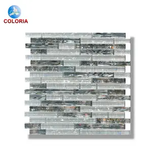 Striscia di Colore della miscela di Vetro Lineare Tessere di Mosaico per la Cucina Backsplash Vasca Surround