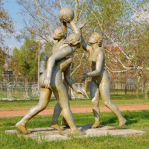 A grandezza naturale del giardino in metallo umani <span class=keywords><strong>sport</strong></span> scultura in bronzo statua da boxe uomo - Product Image 4