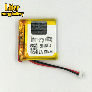 Plug 1.5-2 P 3.7 V 482833 mah 500 lithium polymer lipo rechargeable battery li ion Solar lithium battery with PCM - Product Image 2