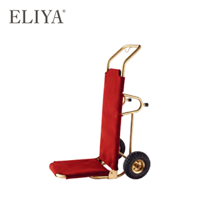 Luxe Draagbare Mini Kroon Vouwwielen Roestvrij Hotel Trolley Bagagekar - Product Image 2