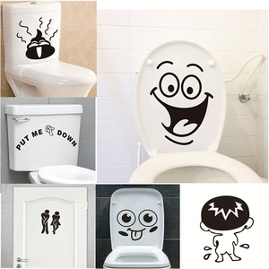 Commercio all'ingrosso a buon mercato della decorazione della casa divertente sorriso bagno impermeabile autoadesivo della parete per la toilette - Product Image 2