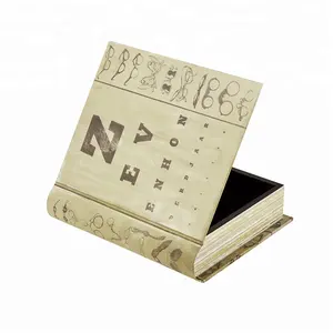 جامدة ورقة مخصصة خمر تصميم علب الهدايا الزخرفية كتاب على شكل صناديق بالجملة