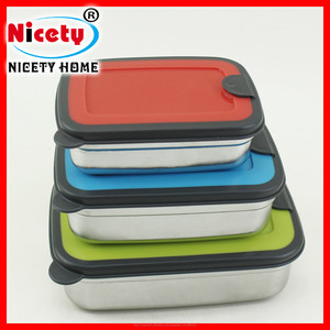 16cm lonchera de acero inoxidable 410 con tapa azul <span class=keywords><strong>para</strong></span> guardar la comida - Product Image 5