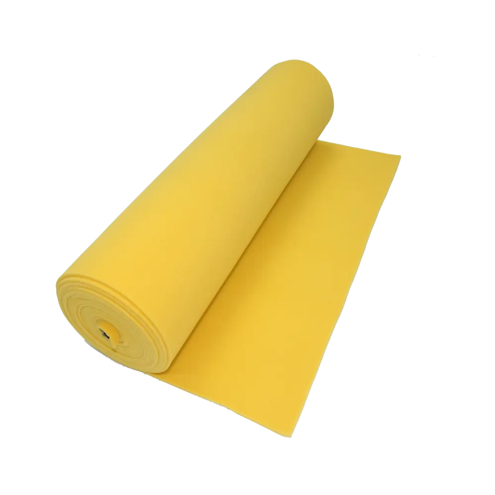 Factory direct sale yellow high density open cell silicone foam rubber sheet for ironing table and steam pressing machine