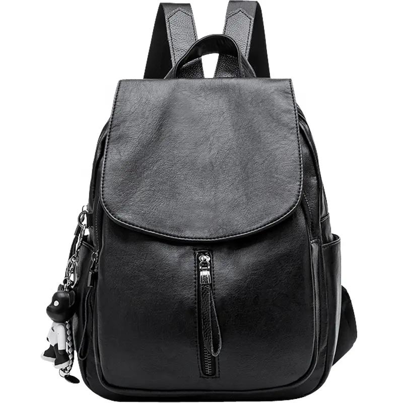 MIYIN Backpack female fashion new Korean college wind student bag knapsack simple casual wild PU soft PU leather bag handbag