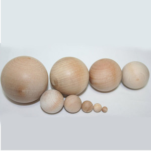 Palline di legno non finite di varie dimensioni, palline di legno da gioco palla non verniciata - Product Image 3