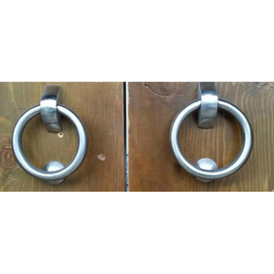 Moderna in acciaio inox di forma circolare battente di portello - Product Image 1