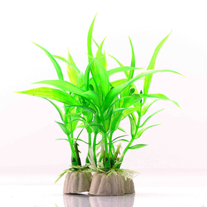Plantas Artificiais para Aquário Ecológicas de Tamanho Pequeno 4 Polegadas de Altura Decorações para Paisagismo de Tanque de Peixes Decoração para Casa Plástico Verde - Product Image 4