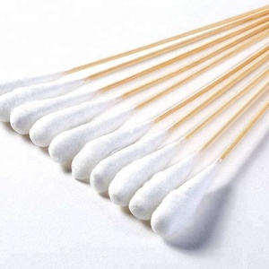 Tunggal Kapas Tipped Aplikator Penggunaan Medis 6 Inci Kapas Steril Tunas Wadah Tongkat Kayu Kapas - Product Image 2
