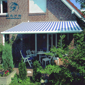 Toldo asiático de aluminio impermeable para exteriores, toldo de <span class=keywords><strong>cassette</strong></span> completo, toldos retráctiles motorizados - Product Image 6