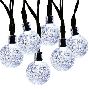 태양 광 구동 6.5M 30LED 크리스탈 볼 요정 문자열 조명 IP65 크리스마스 야외 정원 및 휴일 조명 - Product Image 1