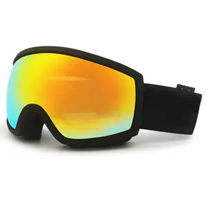 Manufacturer custom anti fog removable polarized spherical UV400 ski goggles