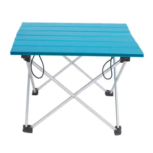 Mesa plegable portátil para pícnic al aire libre, con marco de aluminio, equipo de Camping, peso ligero