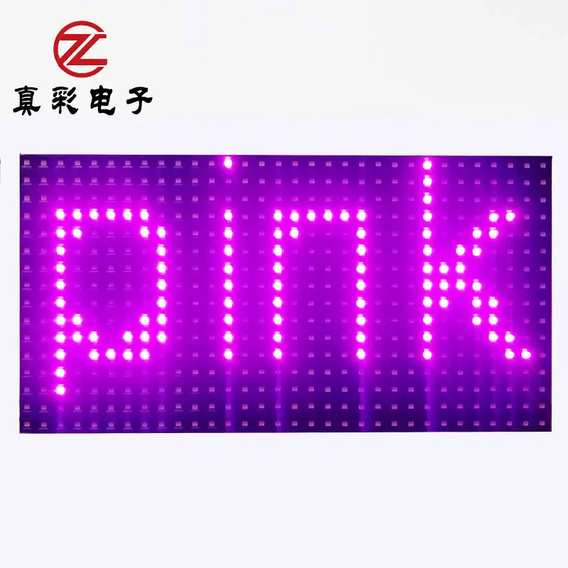 P10 LED P10 Modul Tampilan Warna Pink Yang Paling Stabil Tampilan Modul SMD 2835 LED Tampilan Modul