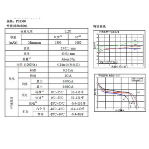 C & P Ni-cd ni-cd SC1300mah充電式バッテリー1.2v nicd SC1.3Ah中国