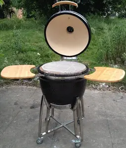 Grelha de cerâmica de carvão em forma de ovo, churrasco kamado