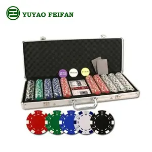 Premium 500 stuk clay poker chip set